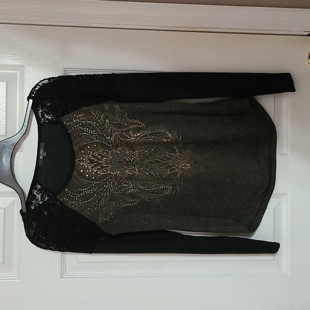 M Miss Me top Brown/Black